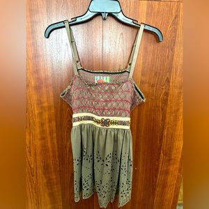 Free People BoHo Spaghetti Tieback Top Size Med